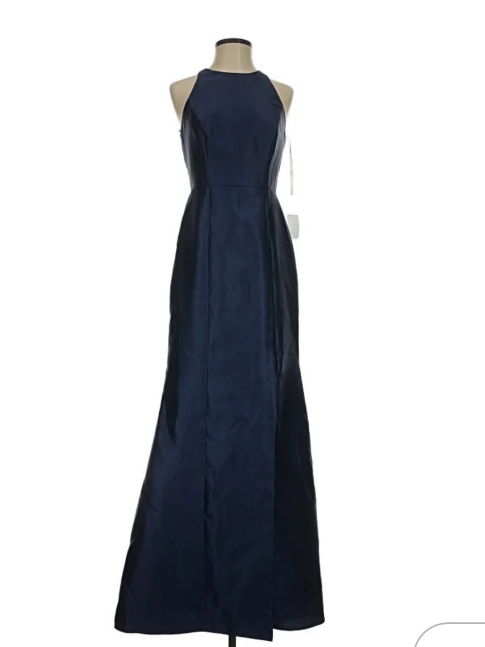 Bella Bridesmaid Elegant Navy Halter Evening Gown S 4